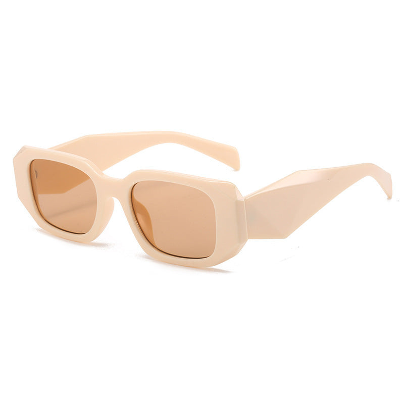 Damen Modische Sonnenbrille mit einzigartigem geometrischem Rahmen Karnz