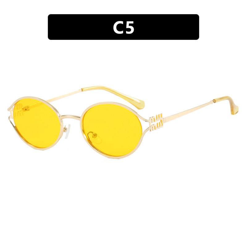 Damen elegante ovale Sonnenbrille Karnz