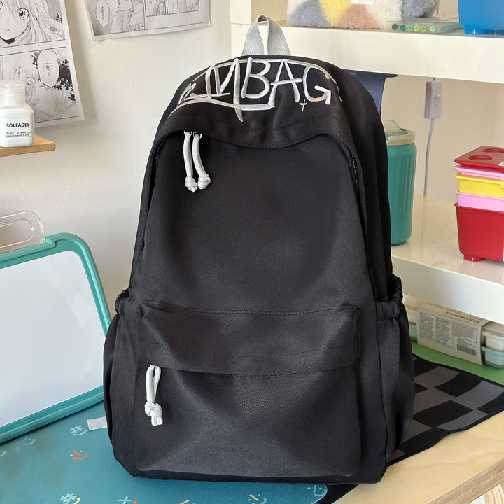 Lässiger Rucksack mit süßem Plüsch-Schlüsselanhänger Karnz