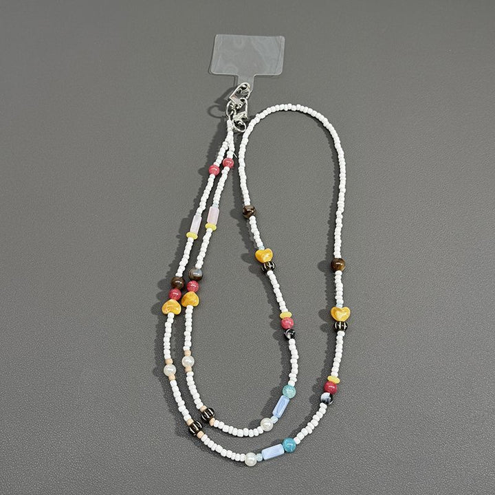 Perlenbrille Kette mit Schmetterlingsakzenten Karnz