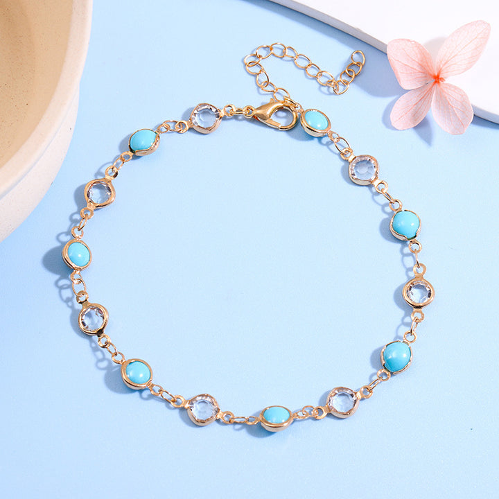 Dekorative Edelstein Fußkette Karnz