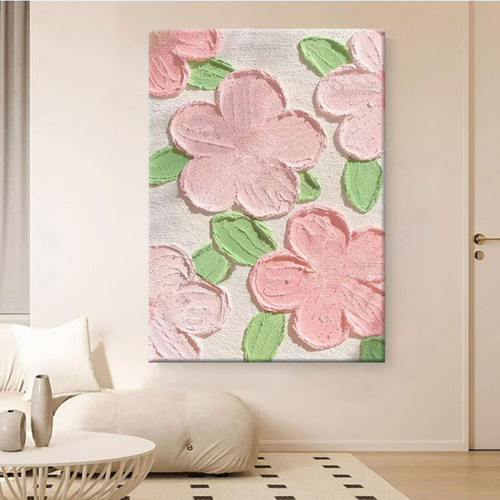 Texturiertes floralem Canvas Wandkunst