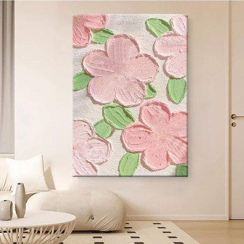 Texturiertes floralem Canvas Wandkunst