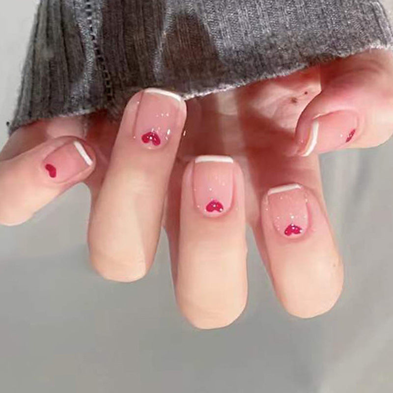 Herz-Prägung Press-On Nagelset Karnz