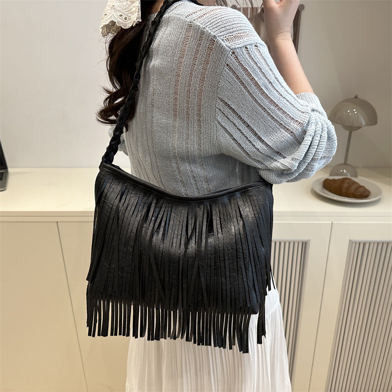 Bohemian Fransen Schultertasche Karnz
