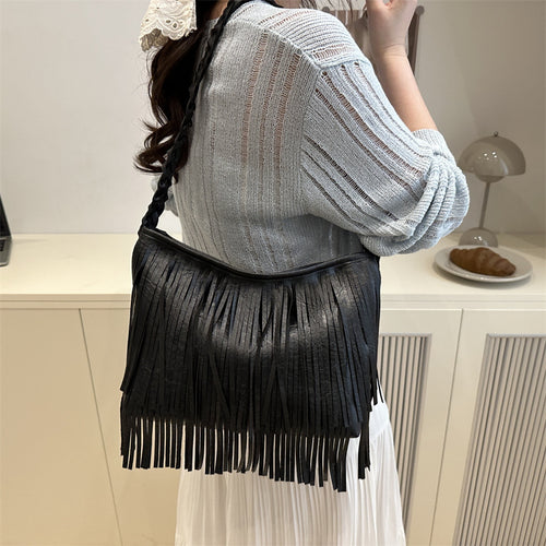 Bohemian Fransen Schultertasche Karnz