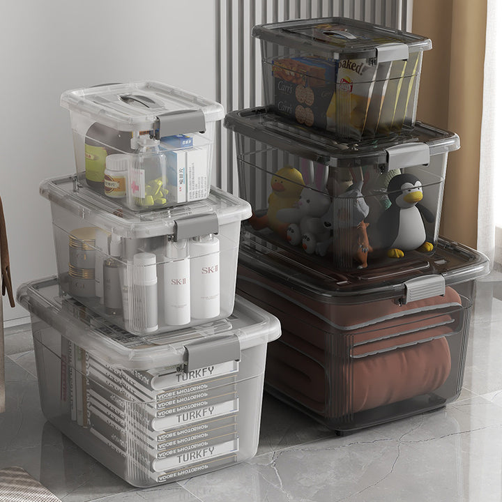 Damen Multifunktionale Aufbewahrungsbox mit Rollen und sicherem Deckel Karnz