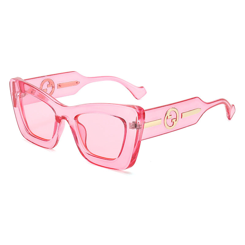 Damen Designer-Sonnenbrille mit markantem geometrischen Rahmen und hochwertiger Verarbeitung Karnz