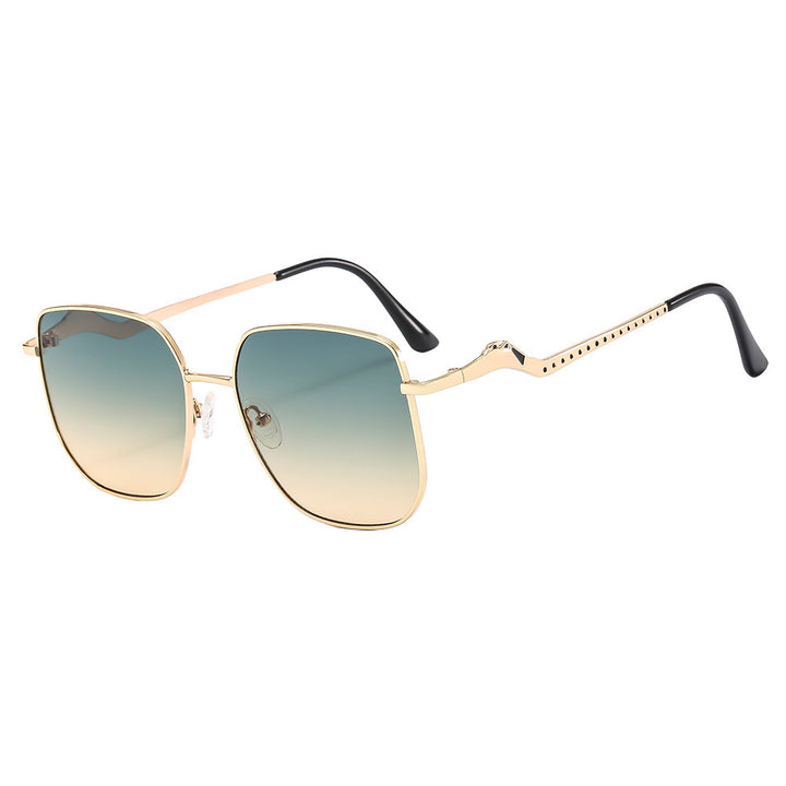 Damen quadratischeDesigner-Sonnenbrille mit dekorativen Akzenten Karnz
