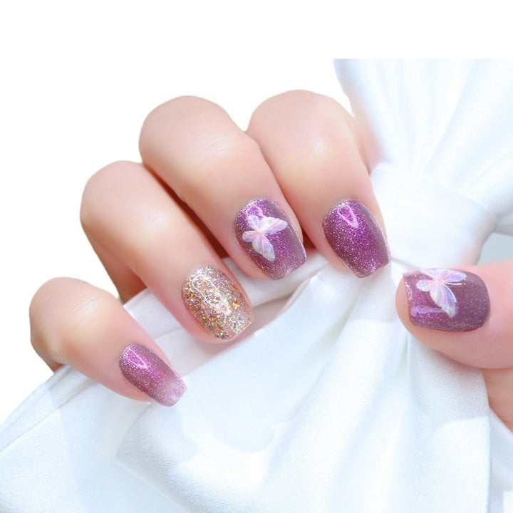 Glitzer Schmetterling Press-On Nagel Set Karnz