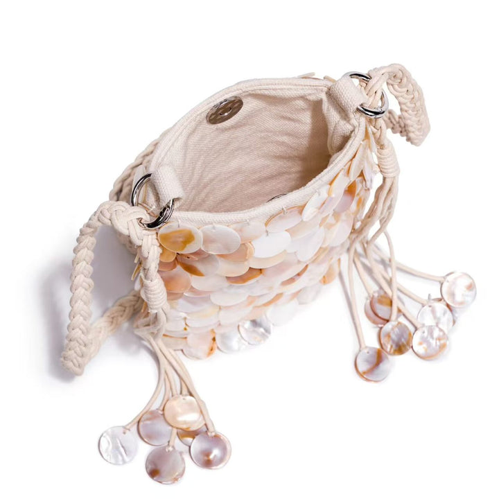 Elegante Muschel-verzierte Umhängetasche Karnz