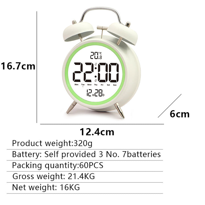 Digitaler Wecker mit Großen Led-Ziffern und Temperatursensor Karnz