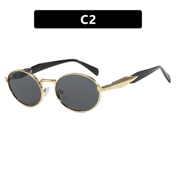 Damen modische Sonnenbrille im eleganten Ovaldesign mit trendigen Akzenten Karnz