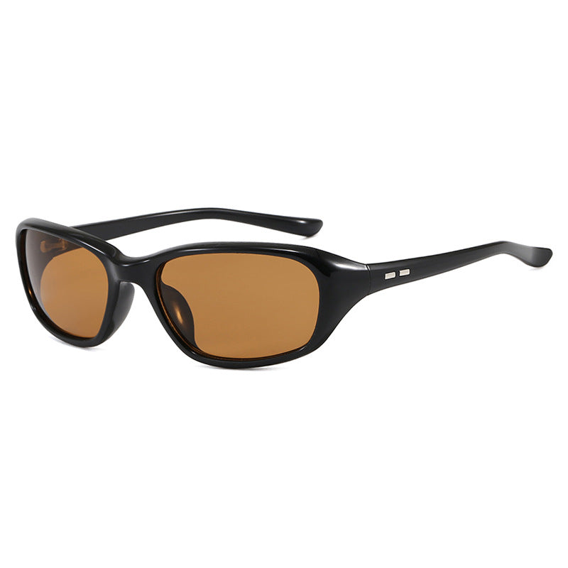 Damen sportliche Sonnenbrille mit breitem, ergonomischem Rahmen Karnz