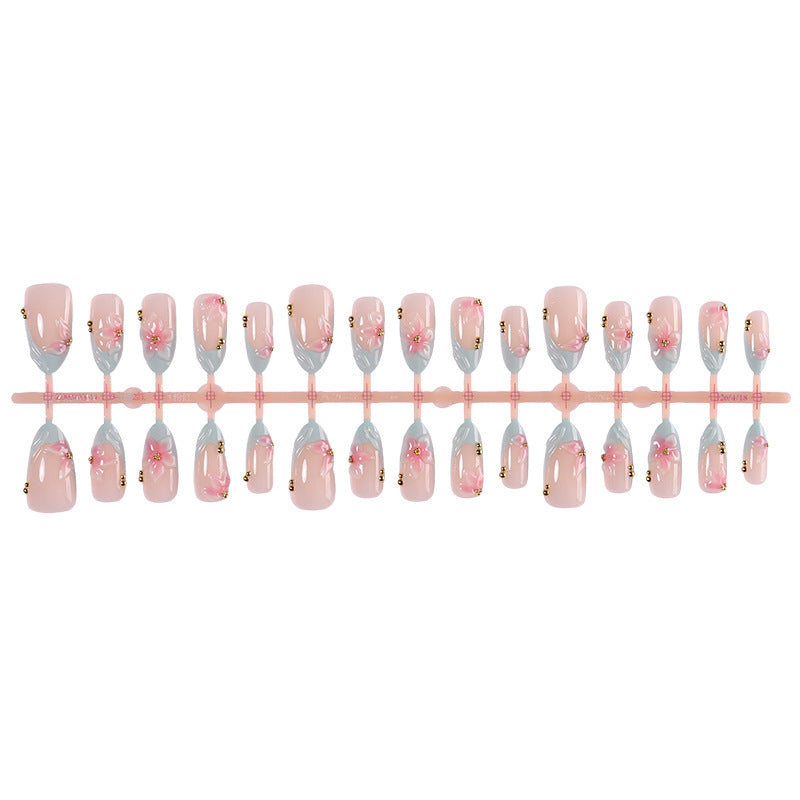 Premium Floral Press-On Nail Set Karnz