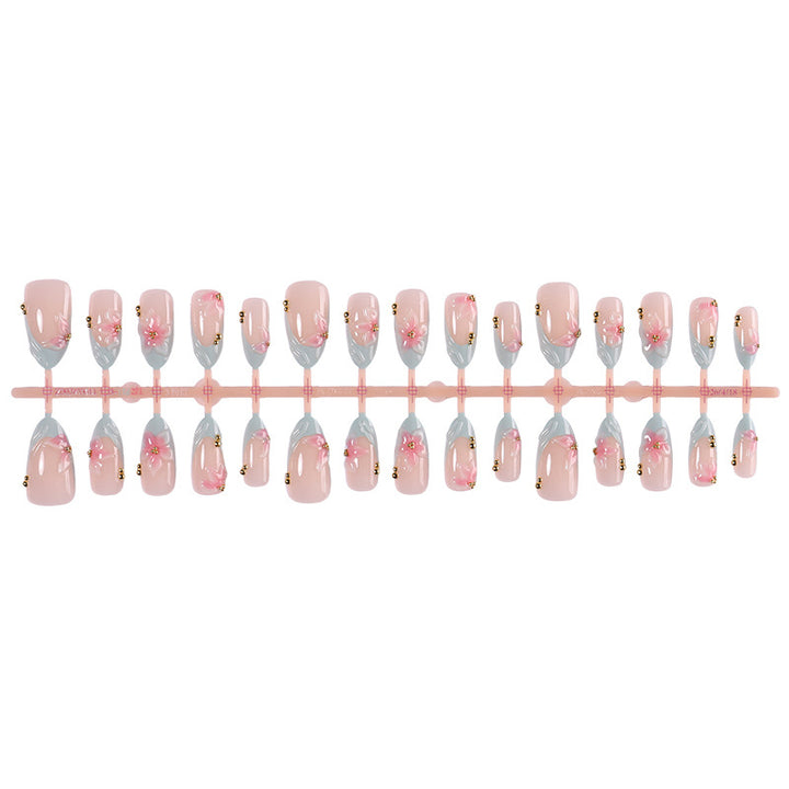 Premium Floral Press-On Nail Set Karnz