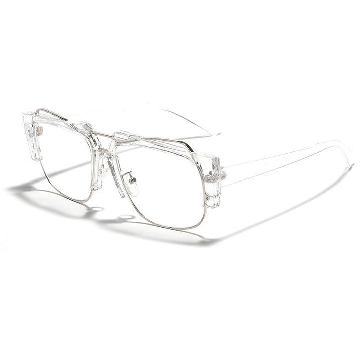 Damen trendige quadratische Sonnenbrille mit kontrastierendem Rahmen Karnz