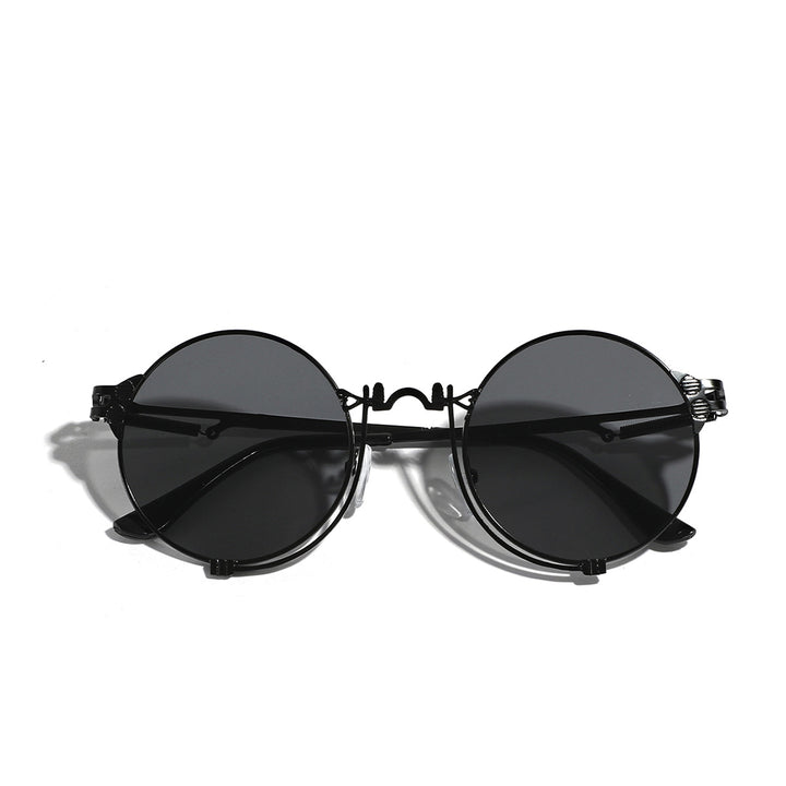 Damen modische runde Sonnenbrille mit hochwertigem Metallrahmen Karnz