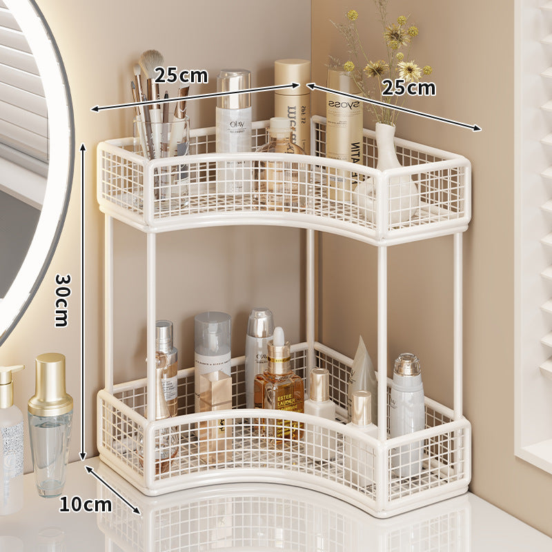 Drei-Tier-Eck-Mesh-Metall-Badregal-Organizer