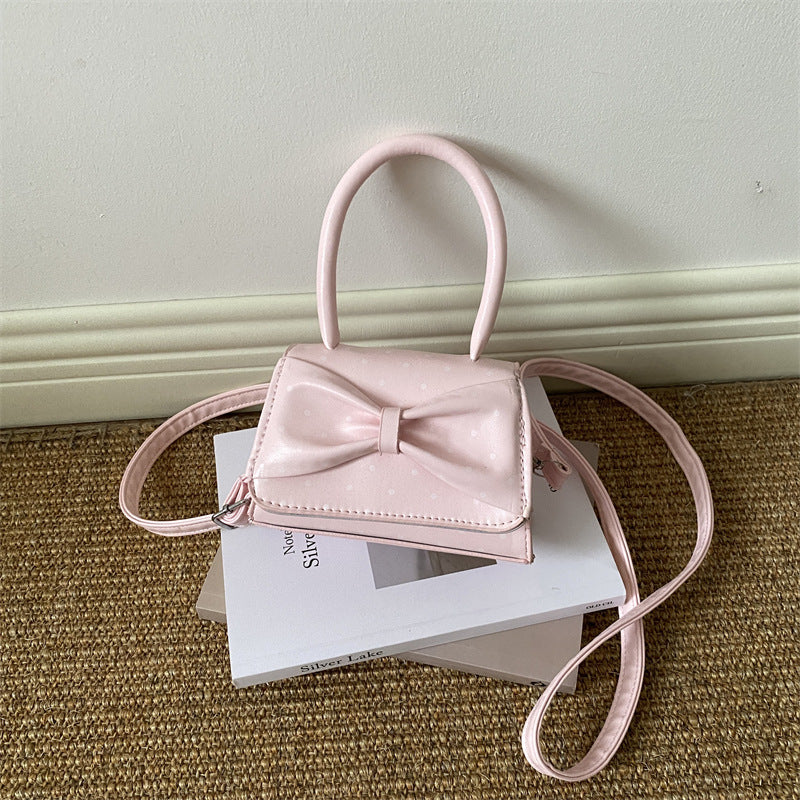 Polka Dot Strukturierte Handtasche