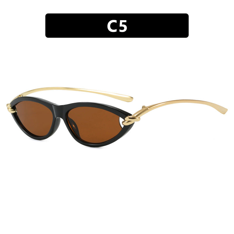 Damen Cat-Eye Sonnenbrille mit elegantem Metallrahmen und schützendem UV-Filter Karnz