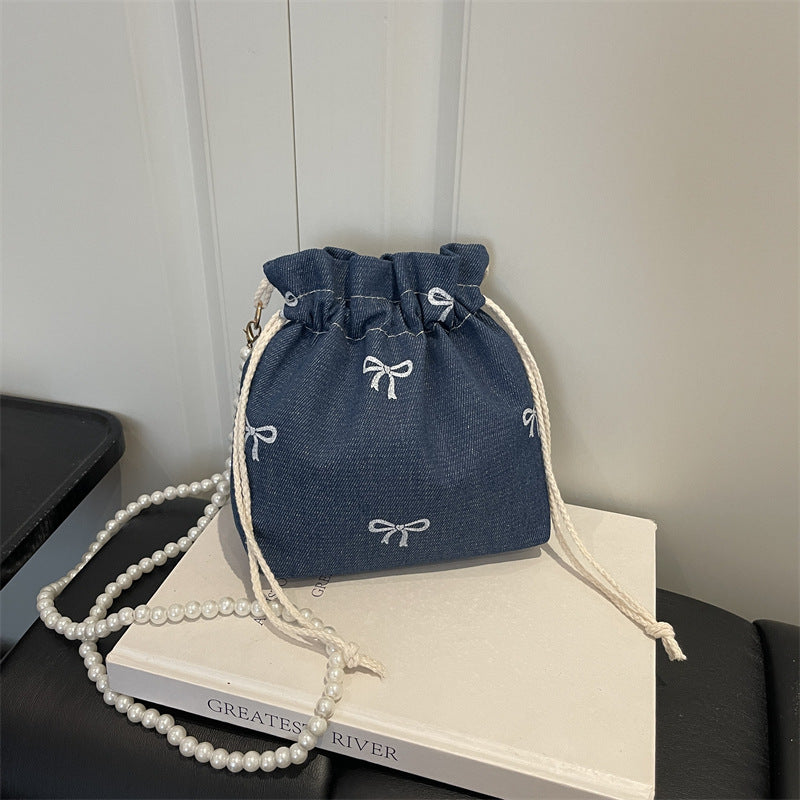 Charmante Kordelzug Schultertasche
