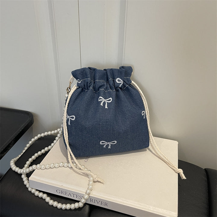 Charmante Kordelzug Schultertasche