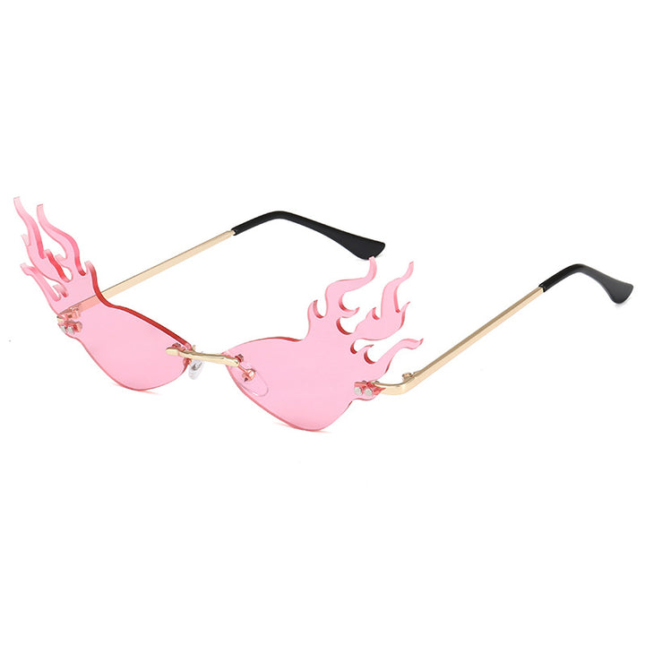 Damen modische Sonnenbrille mit flammenförmigem Design Karnz