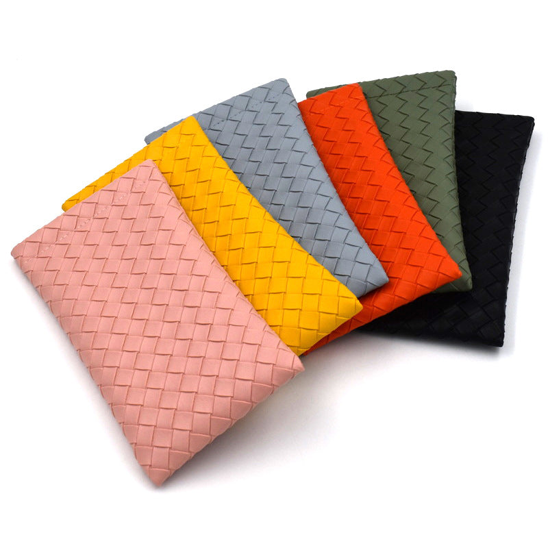 Woven Leather Clutch Wallet Karnz