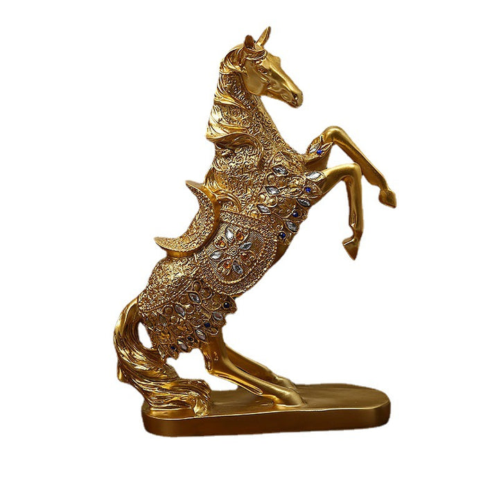 Elegante und kunstvolle Pferdefigur Karnz