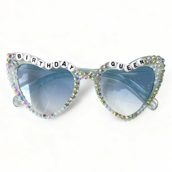 Rhinestone-besetzte Geburtstagsthema-Sonnenbrille Karnz