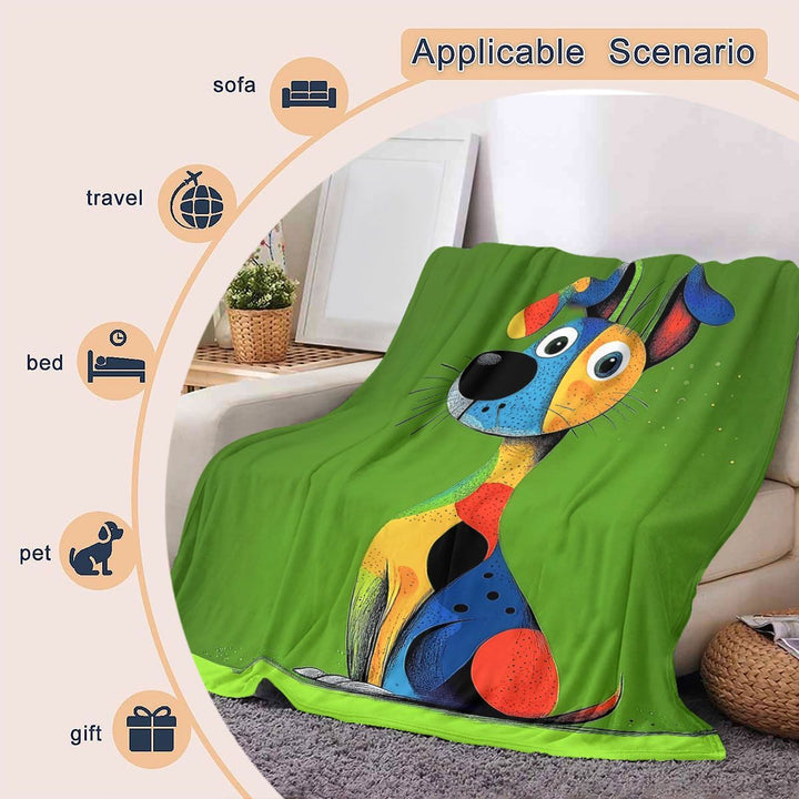 Verspielt Hund-Thema Fleece Decke