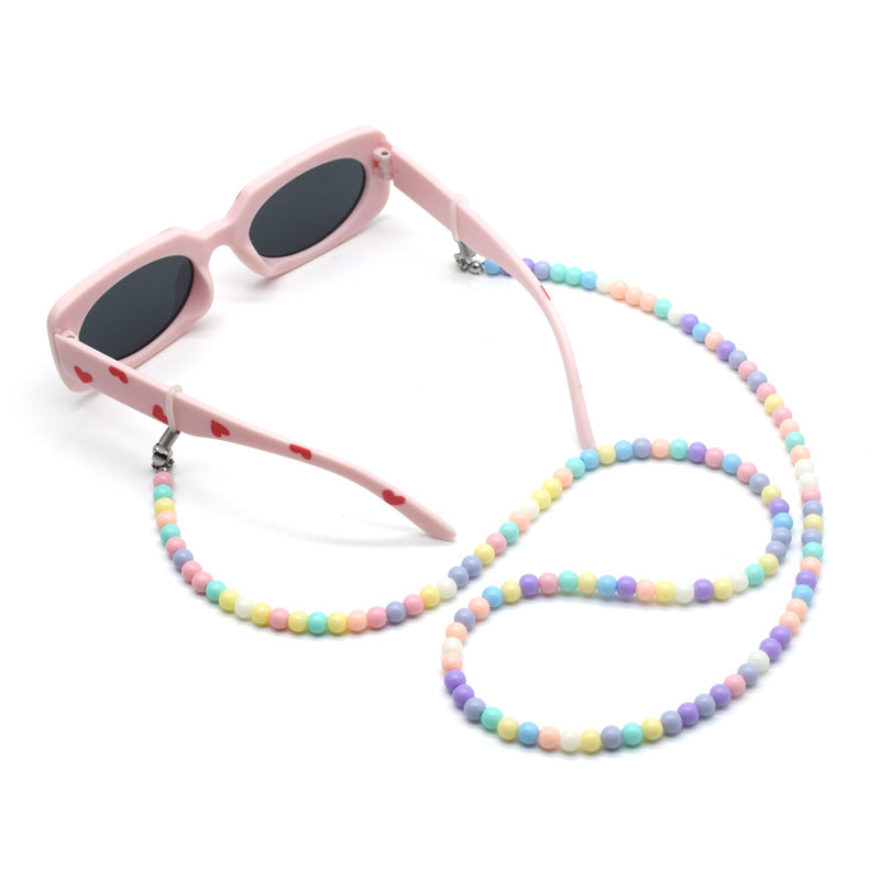 Bunte Perlen Brillen Kette Karnz