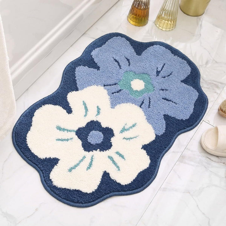 Blumenmuster Badematte