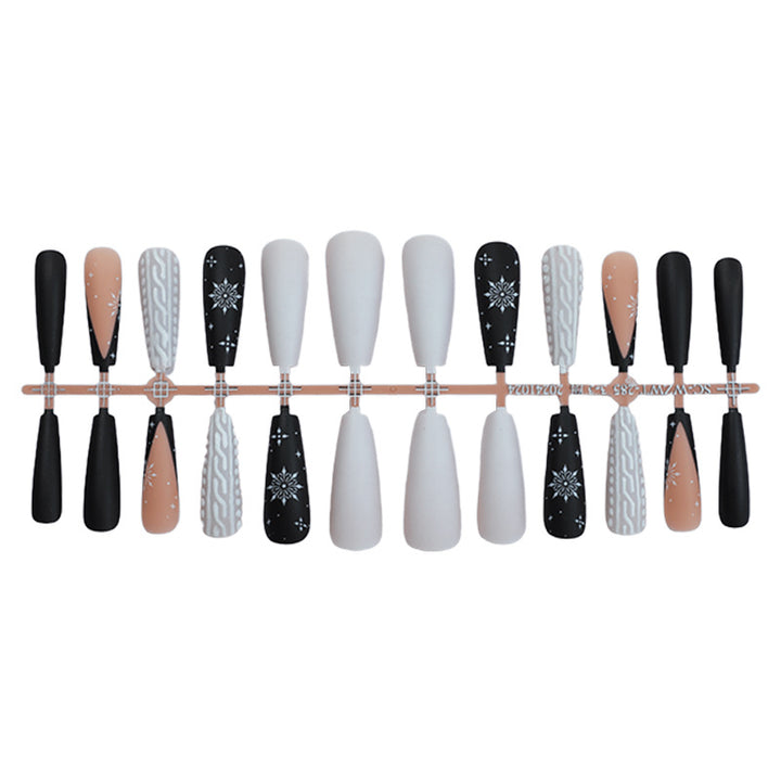 Künstlerisches Press-On Nageldesign Set Karnz