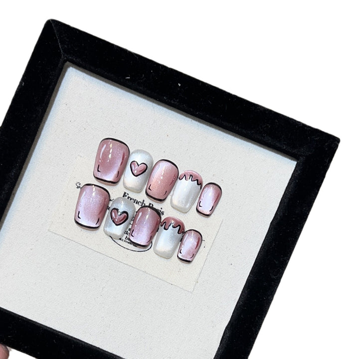 Romantisches Press-On Nagelset Karnz