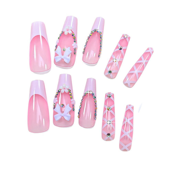Elegante dekorative Press-On-Nagelspitzen