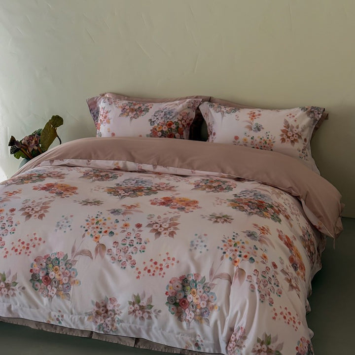 Floral Luxury Cotton Sateen Bettbezug Set