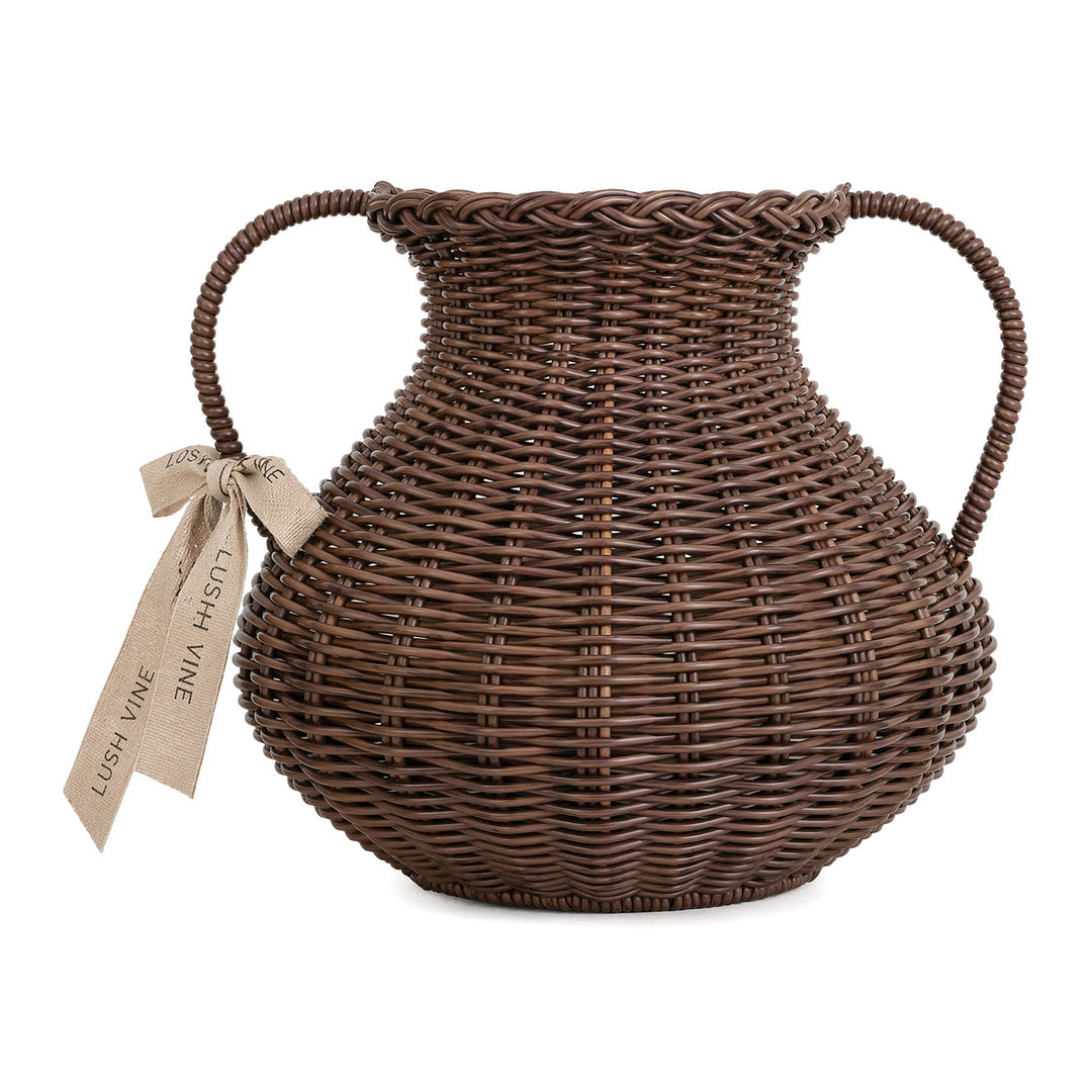 Deko-Vase Aus Rattan Karnz