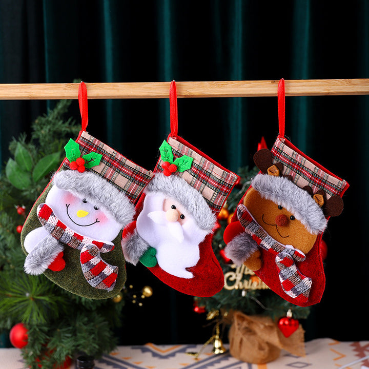 Weihnachtlicher Stoffsocken Karnz