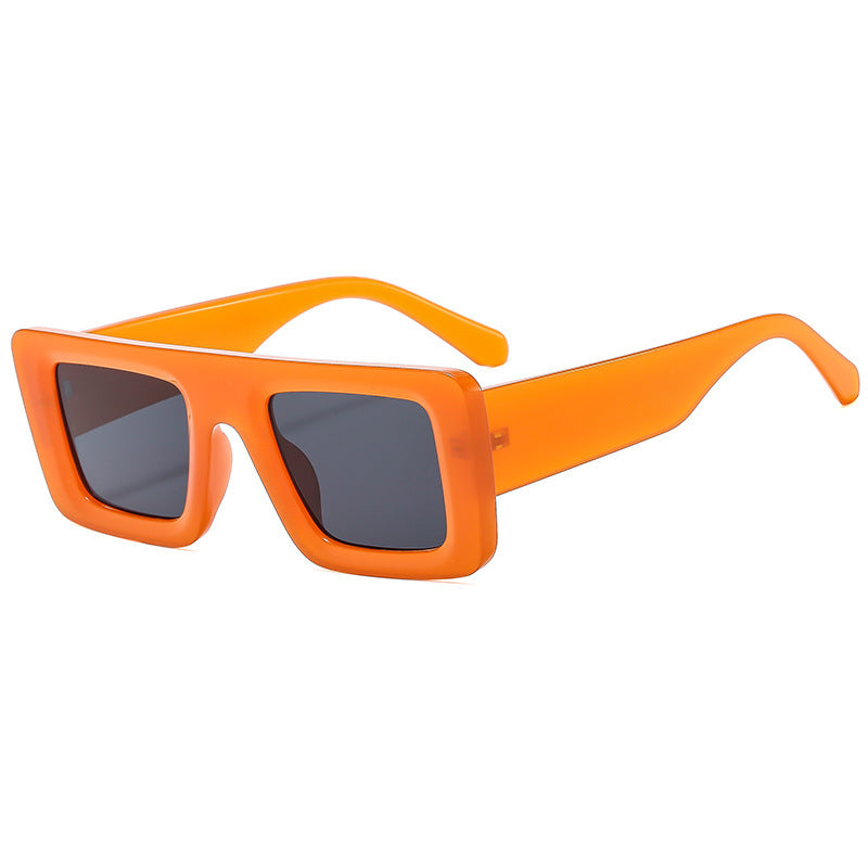 Damen Modische quadratische Sonnenbrille mit extra breitem Rahmen Karnz