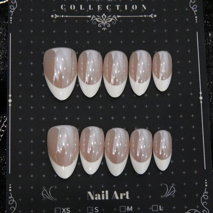 Premium French Tip Press-On Nägel