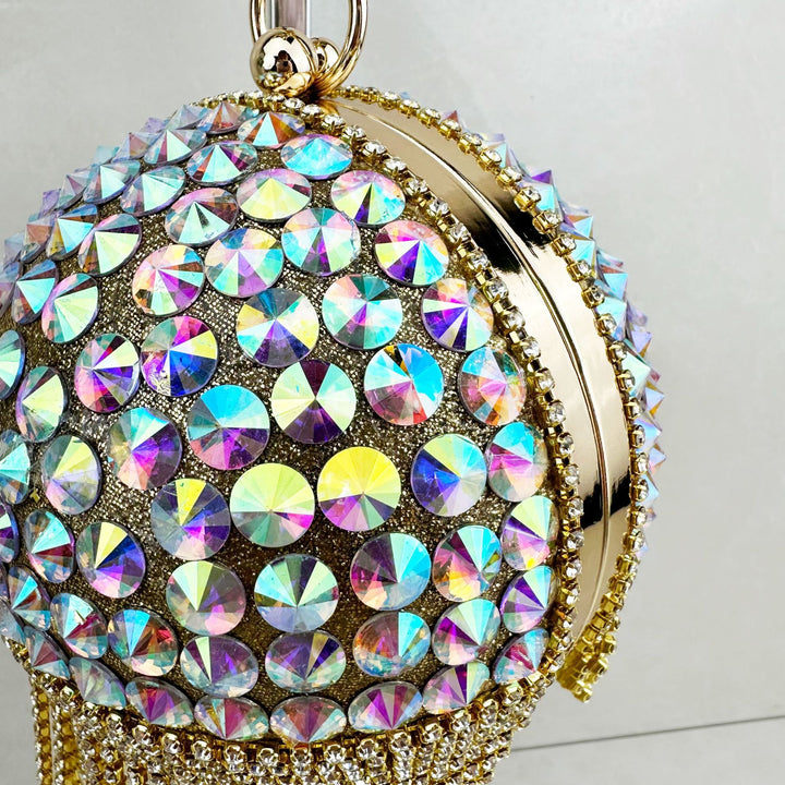 Glamouröse Kristall-Clutch