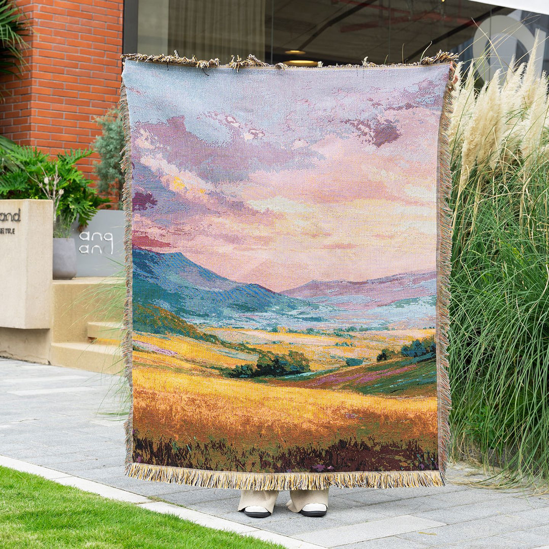 Künstlerische malerische Landschaft Überwurfdecke