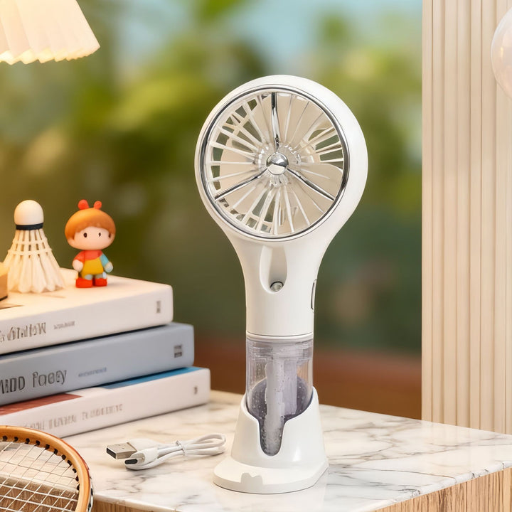 Unisex Tragbarer Sprüh-Handventilator mit USB-Ladefunktion und ergonomischem Design Karnz