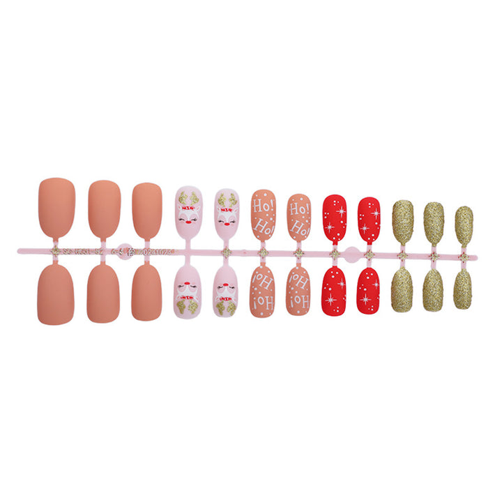 Festliches Urlaub Press-On Nagelset Karnz