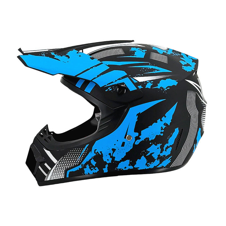 Vollgesicht-Motocross-Helm mit verlängertem Visier und verstärktem Kinnschutz Karnz