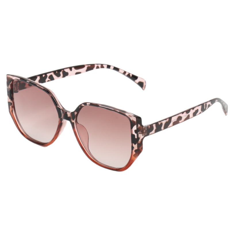 Damen modische oversized Sonnenbrille mit animalischem Muster Karnz