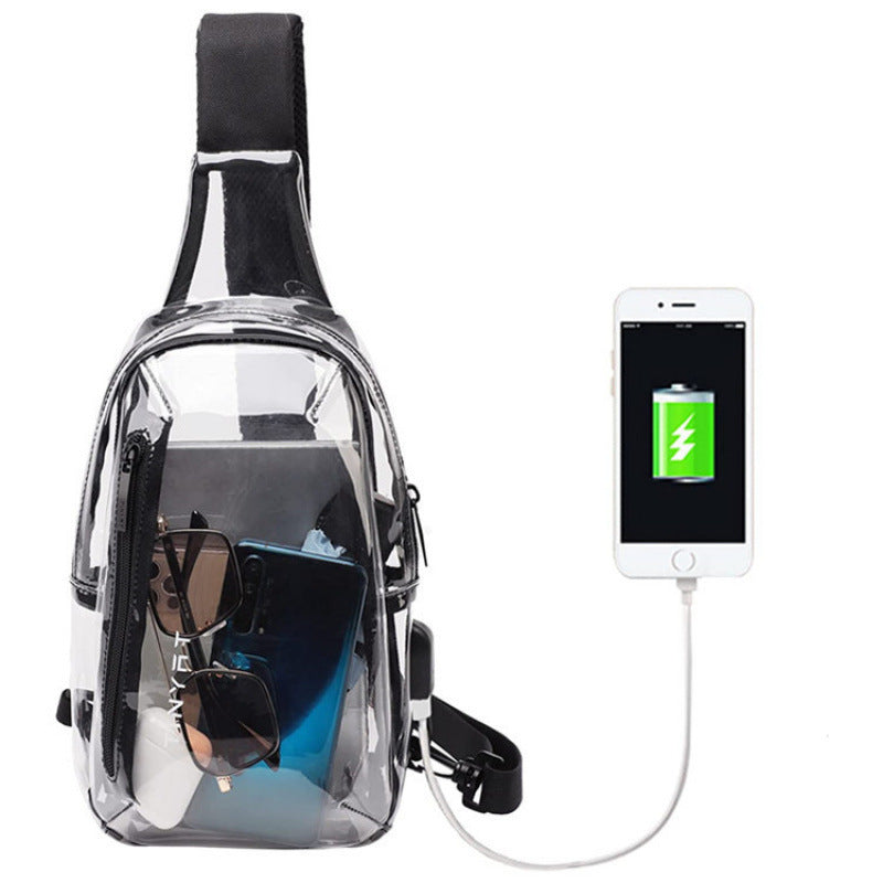 Durchsichtige Sling-Tasche mit Praktischem Mehrfachtaschen-Design Karnz