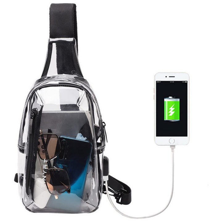 Durchsichtige Sling-Tasche mit Praktischem Mehrfachtaschen-Design Karnz